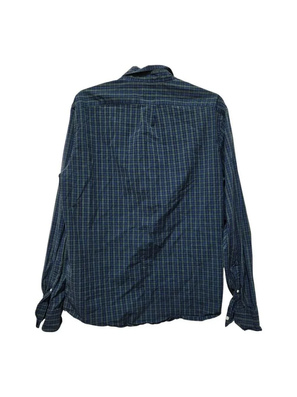 J Crew Secret Wash Slim Shirt L Blackwatch Plaid Stretch